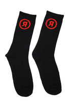 Load image into Gallery viewer, Black/Red Logo Socks
