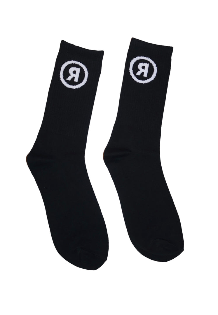 Black/White Logo Socks